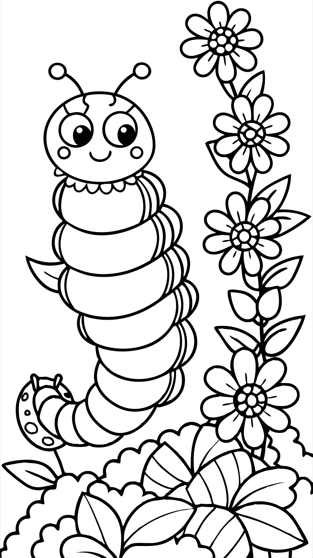 Página para colorear de Catipillar